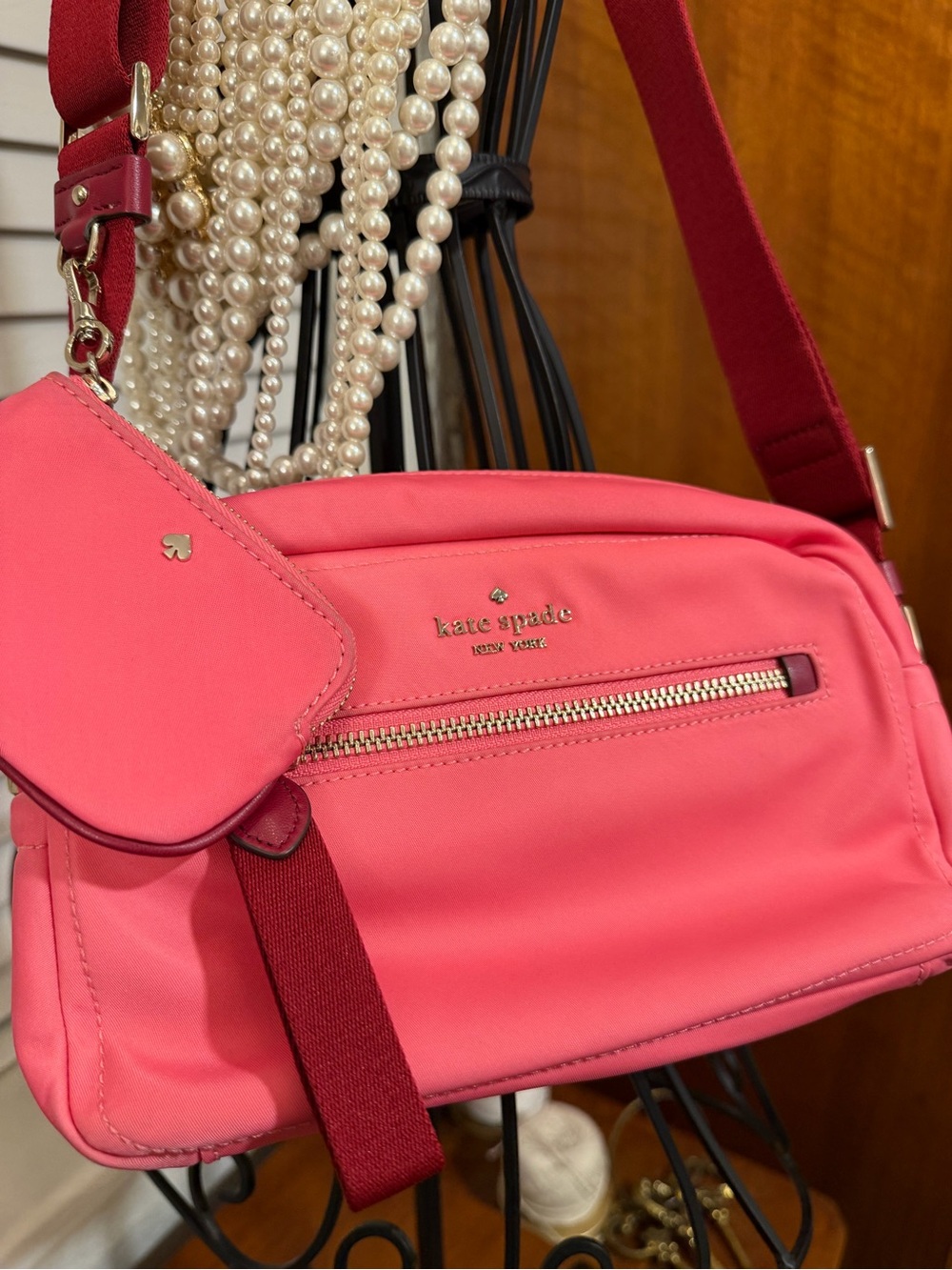 NWT Kate Spade Chelsea Little Better Crossbody Bag + Pouch Pink